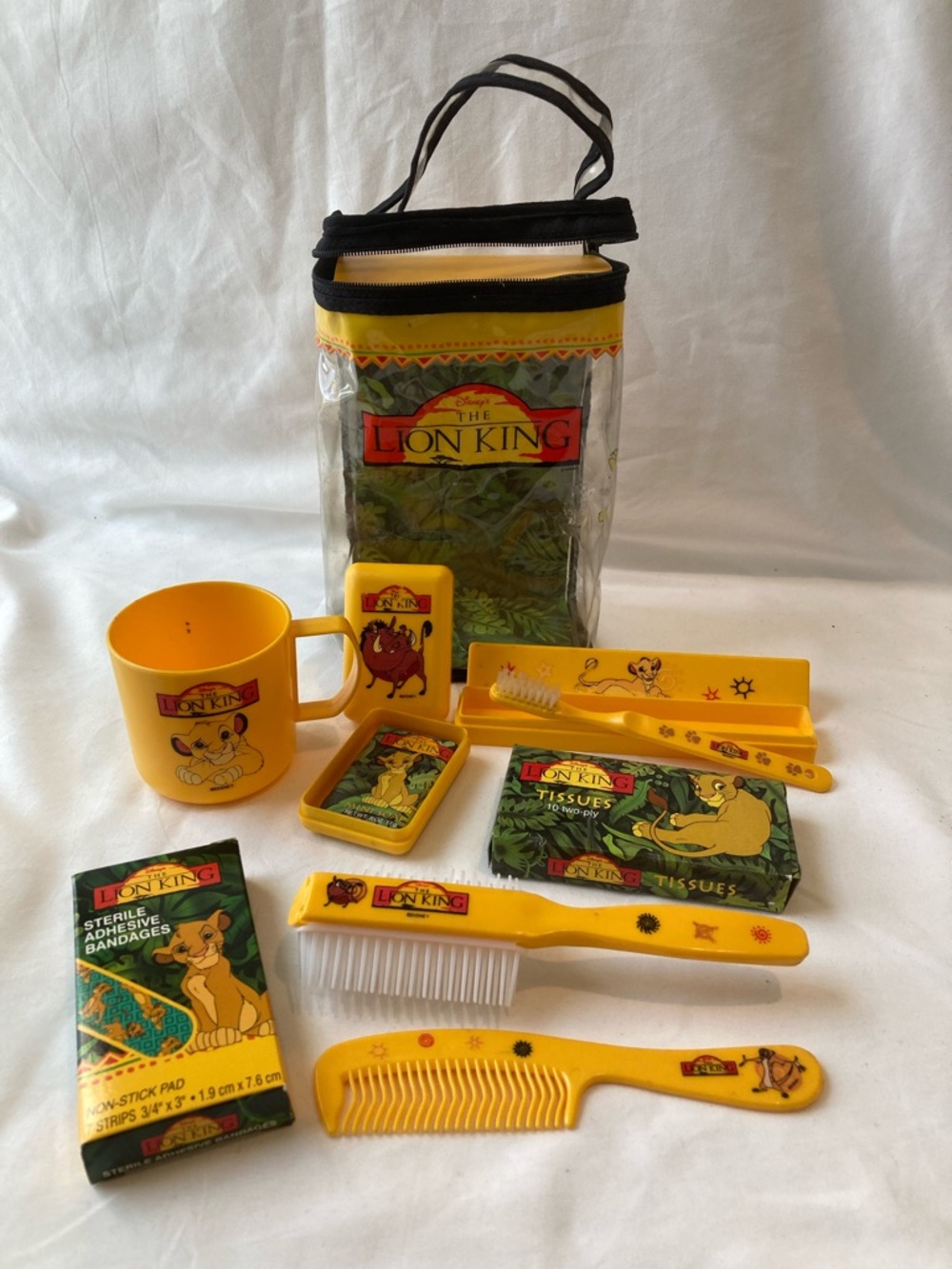 Vintage Lion King Travel Bag Toiletries 90s Disney Memorabilia Simba Pumba Timon